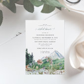 Rustic Mountain Wildflower | Boho Vrijgezellenfees Kaart