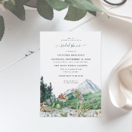 Rustic Mountain Wildflower | Boho Vrijgezellenfees Kaart