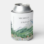 Rustic Mountain Wildflower | Boho Wedding Blikjeskoeler (Blikje Voorkant)