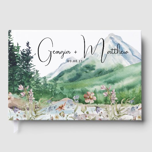 Rustic Mountain Wildflower | Boho Wedding Gastenboek (Voorkant)