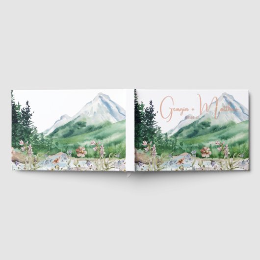 Rustic Mountain Wildflower | Boho Wedding Gastenboek (Volledig)