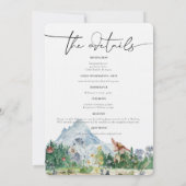 Rustic Mountain Wildflower | Boho Wedding Kaart (Achterkant)