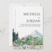 Rustic Mountain Wildflower | Boho Wedding Kaart (Voorkant)