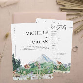 Rustic Mountain Wildflower | Boho Wedding Kaart