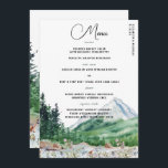 Rustic Mountain Wildflower | Boho Wedding Menu<br><div class="desc">Mooie menukaarten om uw tabelinstellingen aan te vullen bij uw bruiloft of volgende etentje. Voeg uw douanetekst aan dit ontwerp toe door de "Edit this design sjabloon"vakjes op de rechterkant van het punt te gebruiken, of de blauwe "pas het"knoop aan om de tekst te schikken, de doopvonten en de kleuren...</div>
