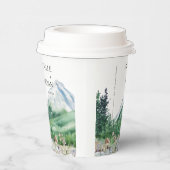 Rustic Mountain Wildflower | Boho Wedding Papieren Bekers (Rechts)