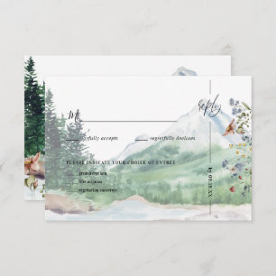 Rustic Mountain Wildflower Boho Wedding RSVP