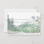 Rustic Mountain Wildflower | Boho Wedding RSVP Kaartje (Voorkant)
