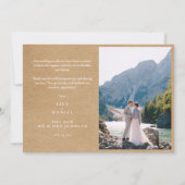 Rustic Mountain Wildflower Floral Wedding Photo Bedankkaart (Achterkant)