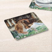 Rustic Mountain Wildflower | Foto van Boho Wedding Kartonnen Onderzetters (Schuin)