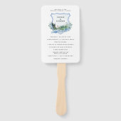 Rustic Mountain Wildflower | Weddenschap-programma Handwaaier (Voorkant)