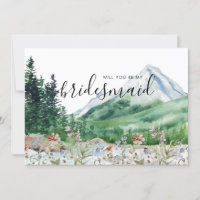 Rustic Mountain Wildflower | Wees mijn Bridesmaid