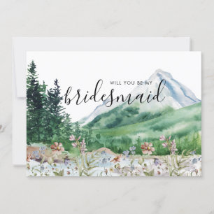 Rustic Mountain Wildflower   Wees mijn Bridesmaid