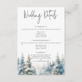 Rustic Mountain Winter Scene Waterverf Details Informatiekaartje (Voorkant)