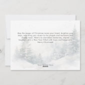 Rustic Mountain Winter Scene Waterverf Kerst Feestdagenkaart (Achterkant)