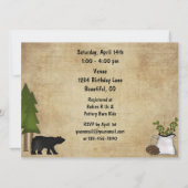 Rustic Mountain Woodland Beren Baby shower Uitnodi Kaart (Achterkant)