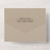 Rustic Mountain Woodland Forest Wedding All In One Uitnodiging (Achterkant)