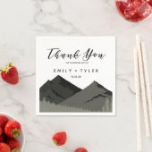 Rustic Mountain Woodland Forest Wedding Custom Servet (Insitu)