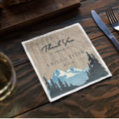 Rustic Mountain Woodland Forest Wedding Custom Servetten