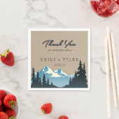 Rustic Mountain Woodland Forest Wedding Custom Servetten (Insitu)