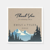 Rustic Mountain Woodland Forest Wedding Custom Servetten (Voorkant)