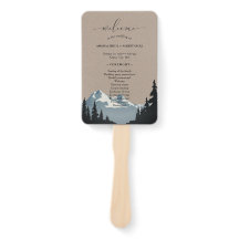 Rustic Mountain Woodland Forest Wedding Programme