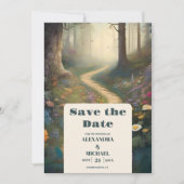Rustic Mountain Woodland Forest Wedding Save The Date (Voorkant)
