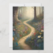 Rustic Mountain Woodland Forest Wedding Save The Date (Achterkant)