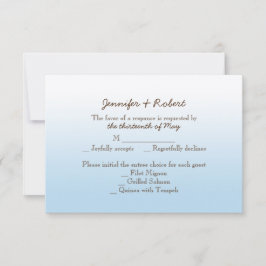 Rustic Mountain Zipline Wedding Response Card RSVP Kaartje
