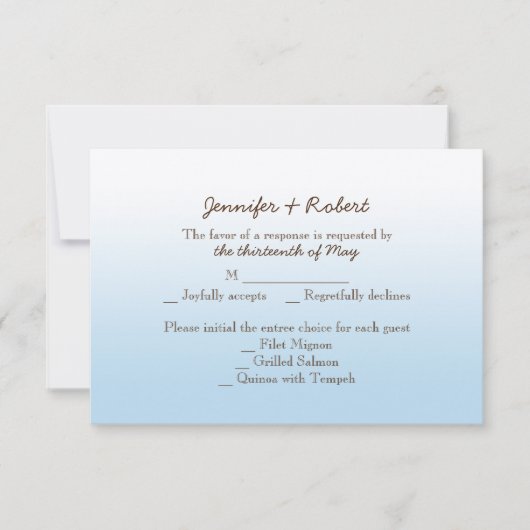 Rustic Mountain Zipline Wedding Response Card RSVP Kaartje (Voorkant)
