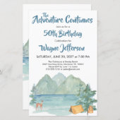 Rustic Mountains Adventure 50th Birthday Budget (Voorkant / Achterkant)