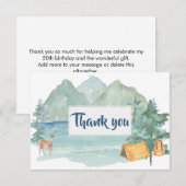 Rustic Mountains Adventure 50th Birthday Hartelijk Bedankkaart (Voorkant / Achterkant)