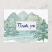 Rustic Mountains Adventure Baby shower Dank u Briefkaart (Voorkant)