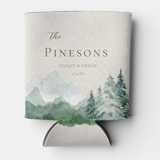 Rustic Mountains Adventure begint met weddenschap Blikjeskoeler (Voorkant)