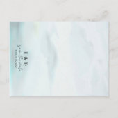 Rustic Mountains Blue Budget Save the Date Kaart (Achterkant)