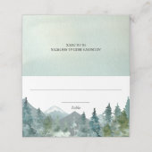Rustic Mountains bos waterverf plaatskaart Plaatskaartje (Buitenkant ongevouwen)
