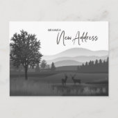 Rustic Mountains Deer Change Address New Home Briefkaart (Voorkant)