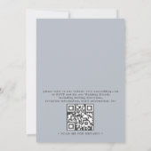 Rustic Mountains Forest Watercolor QR Code Wedding Kaart (Achterkant)
