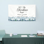 Rustic Mountains Forest Waterverf Wedding Spandoek (Beurs)