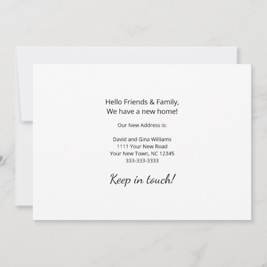 Rustic Mountains Foto Nieuw Huis Adreswijziging Aankondiging (Achterkant)