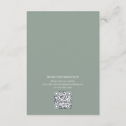 Rustic Mountains Herfst Adventure Wedding Details Informatiekaartje (Achterkant)