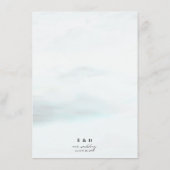 Rustic Mountains Honeymoon Fund Stofblauw Informatiekaartje (Achterkant)