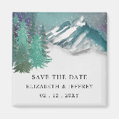 Rustic Mountains Lake bewaart de Date Magnet (Voorkant)