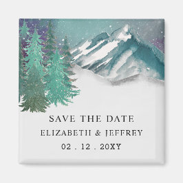 Rustic Mountains Lake bewaart de Date Magnet
