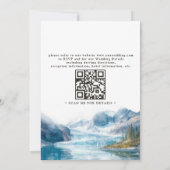 Rustic Mountains Lake Montana QR Code Wedding Kaart (Achterkant)