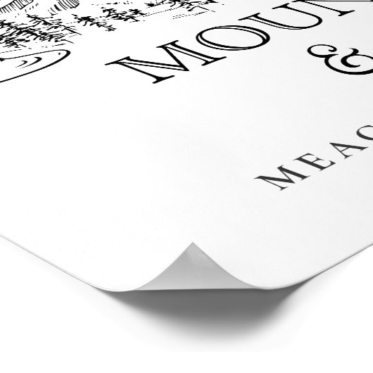 Rustic Mountains & Martinis Camp Bachelorette Poster (Hoek)