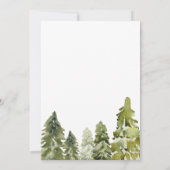 Rustic Mountains Pine Engagement Party Kaart (Achterkant)