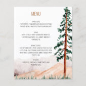 Rustic Mountains Pine Trees Fog Landscape Menu (Voorkant)