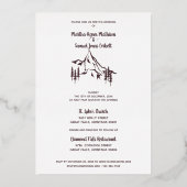 Rustic Mountains Romantic Photo Wedding Folie Uitnodiging (Achterkant)