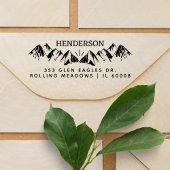 Rustic Mountains Simple Return-adres Zelfinktende Stempel
